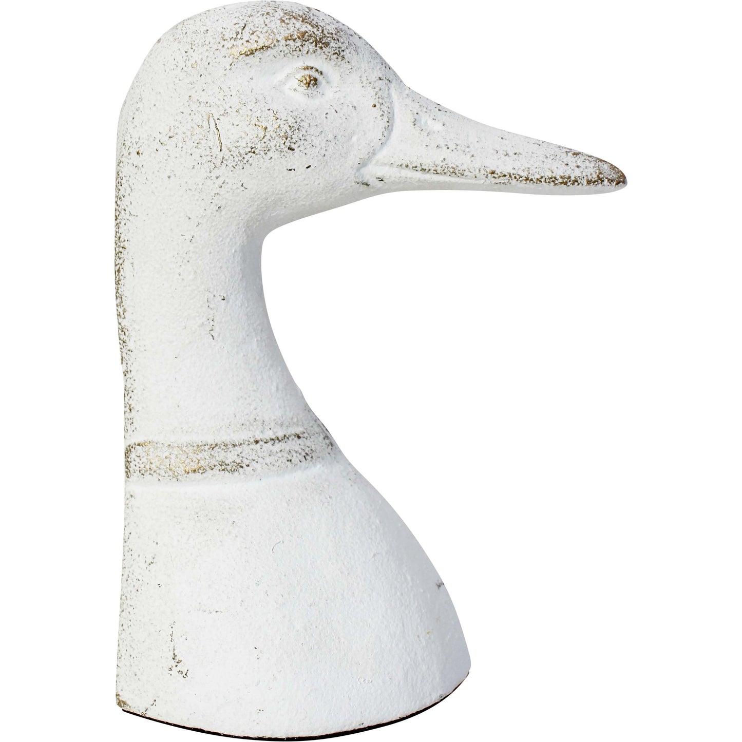 White washed iron duck bookend