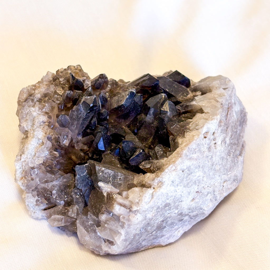 Smoky quartz crystal cluster 465g