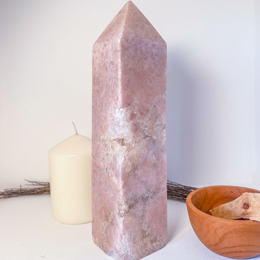 Pink Amethyst crystal generator tower 23cm 1.4kg