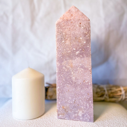Pink Amethyst crystal generator tower 23cm 1.1kg