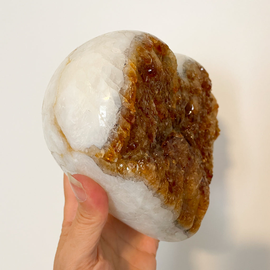 Citrine crystal A grade XL cluster polished heart 2.4kg
