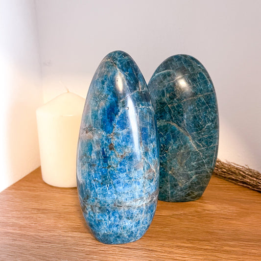 Apatite polished freeform crystal