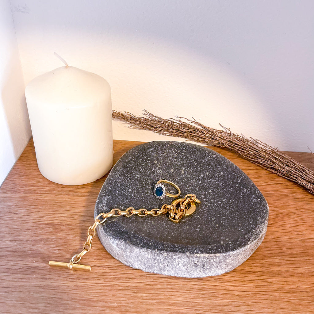 Riverstone polished bowl