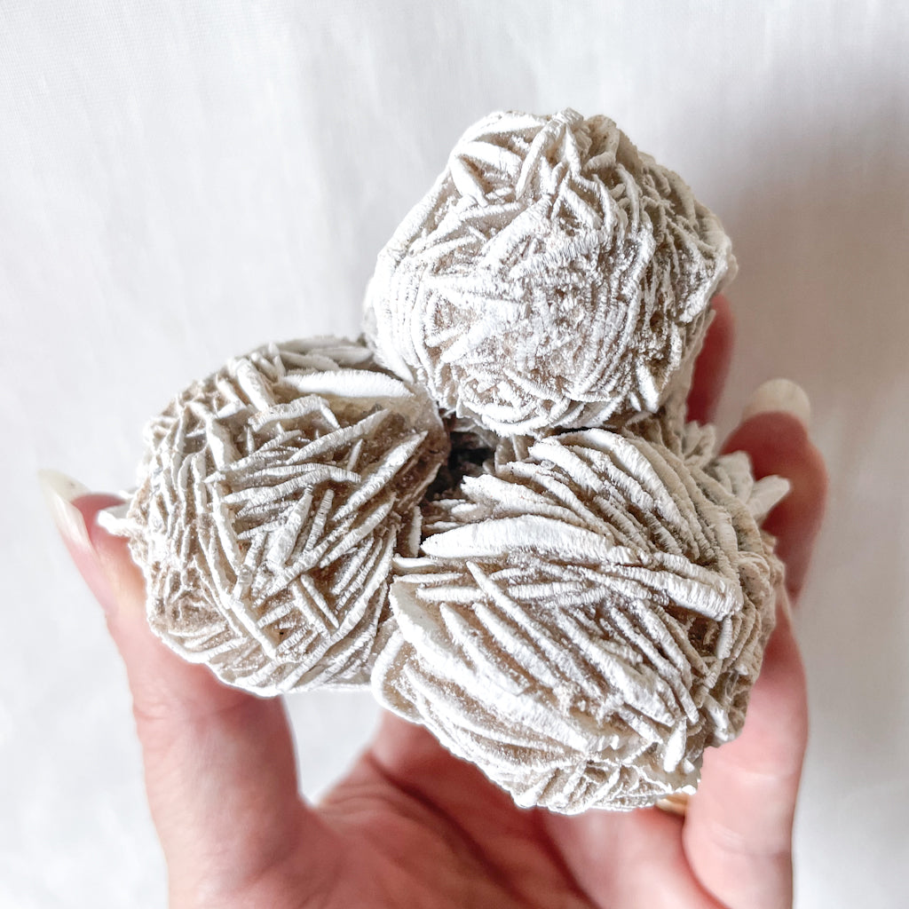 Selenite desert rose crystal cluster