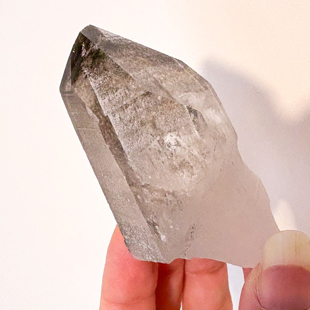 Lemurian seed phantom quartz A1 crystal point