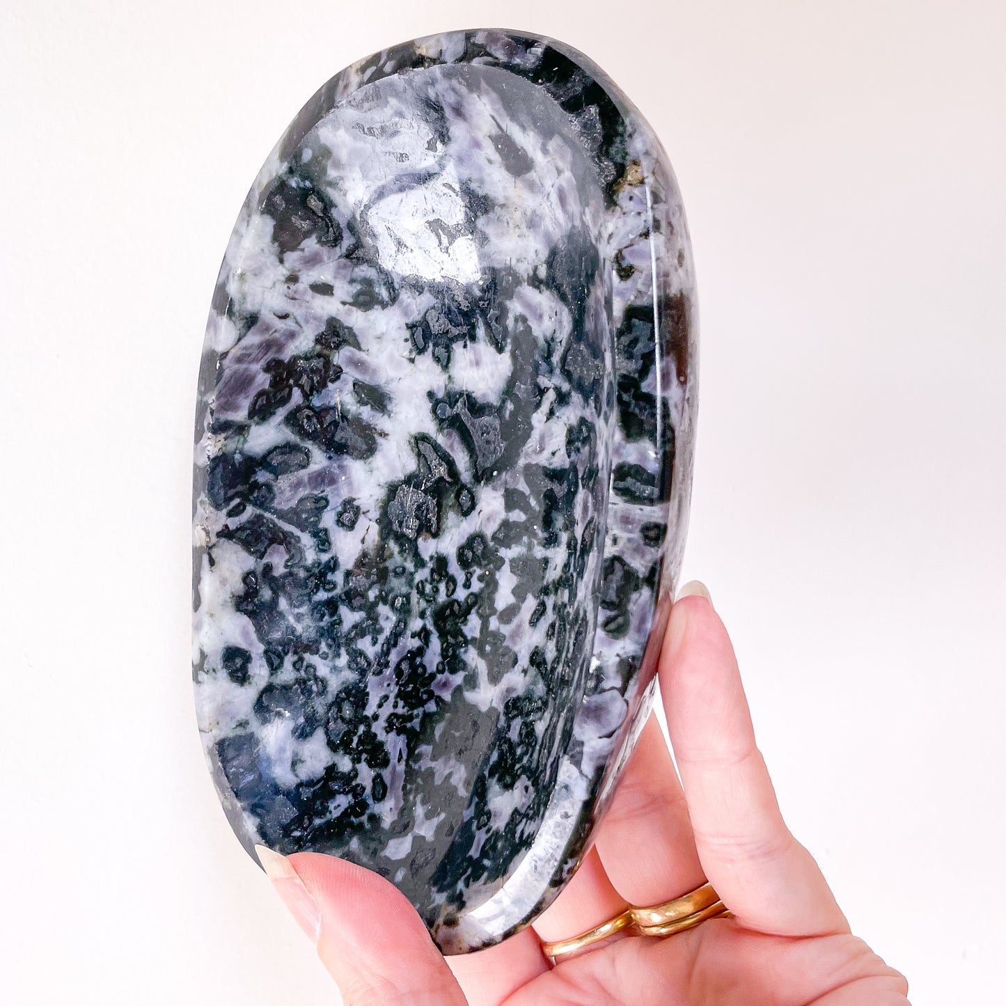 Indigo Gabbro crystal bowl