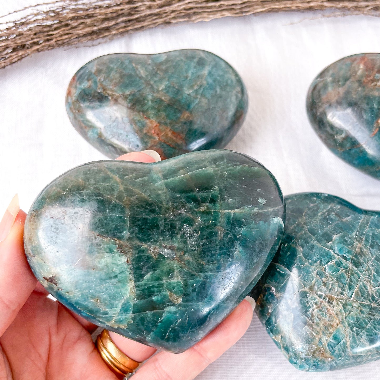 Apatite heart shaped crystal 8cm