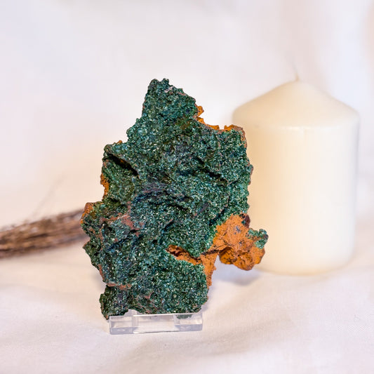 Malachite crystal cluster raw