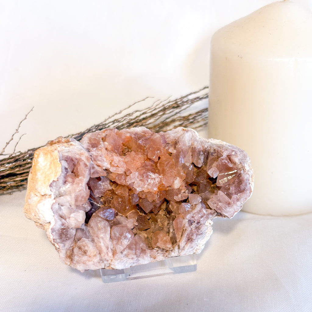 Pink Amethyst crystal cluster 200g