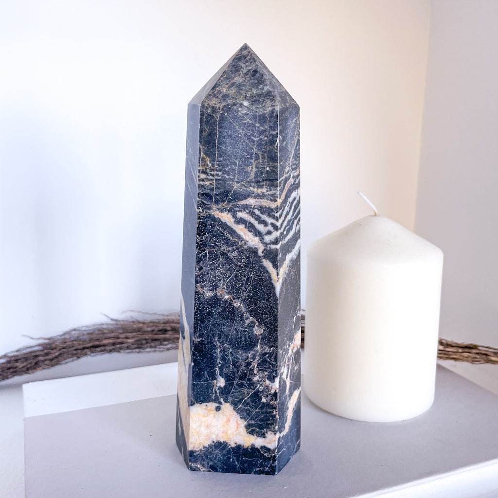 Australian jasper crystal XL tower 17cm 720g