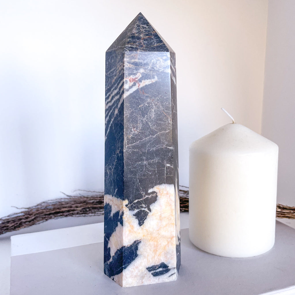 Australian jasper crystal XL tower 17cm 720g