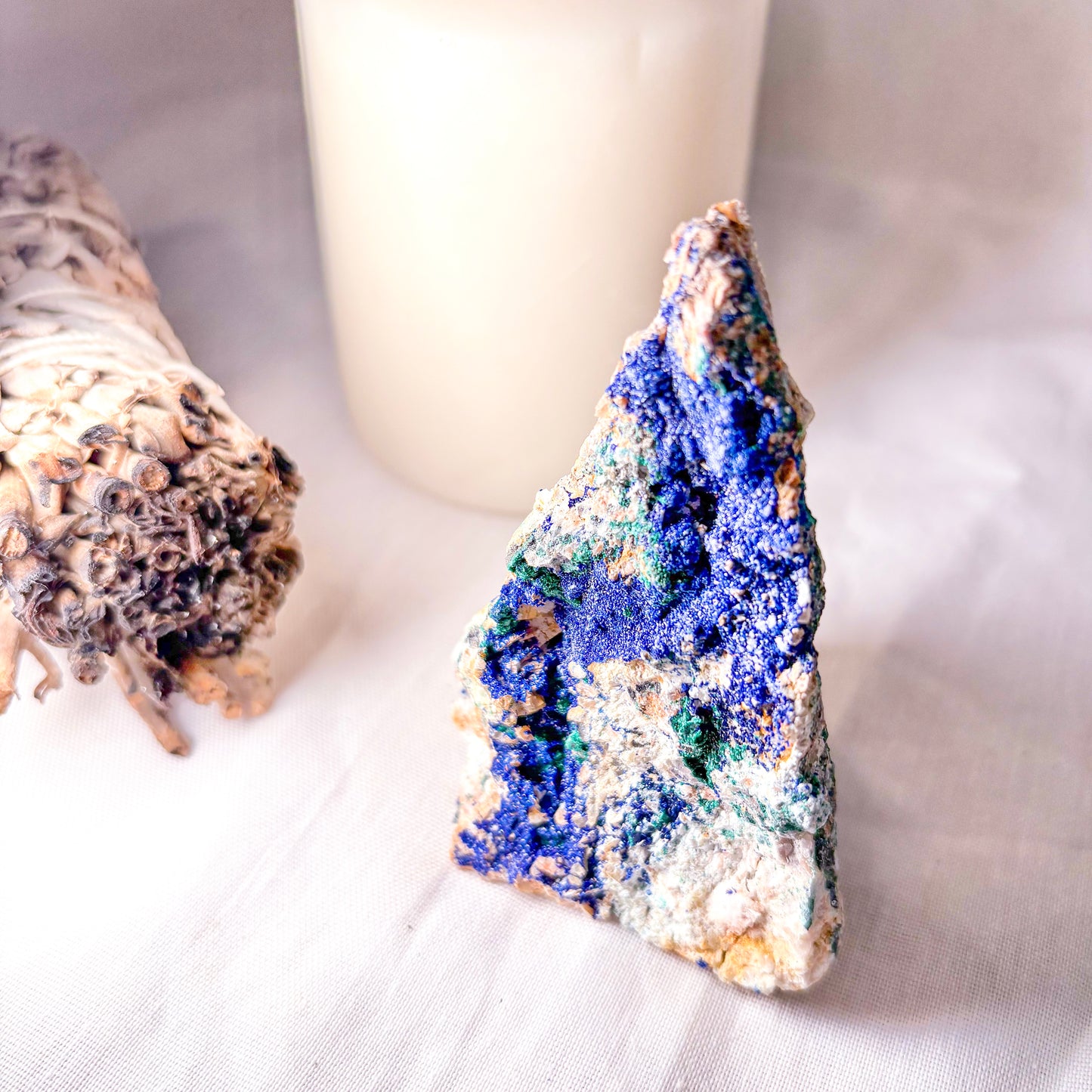 Azurite + malachite specimen crystal cluster stone