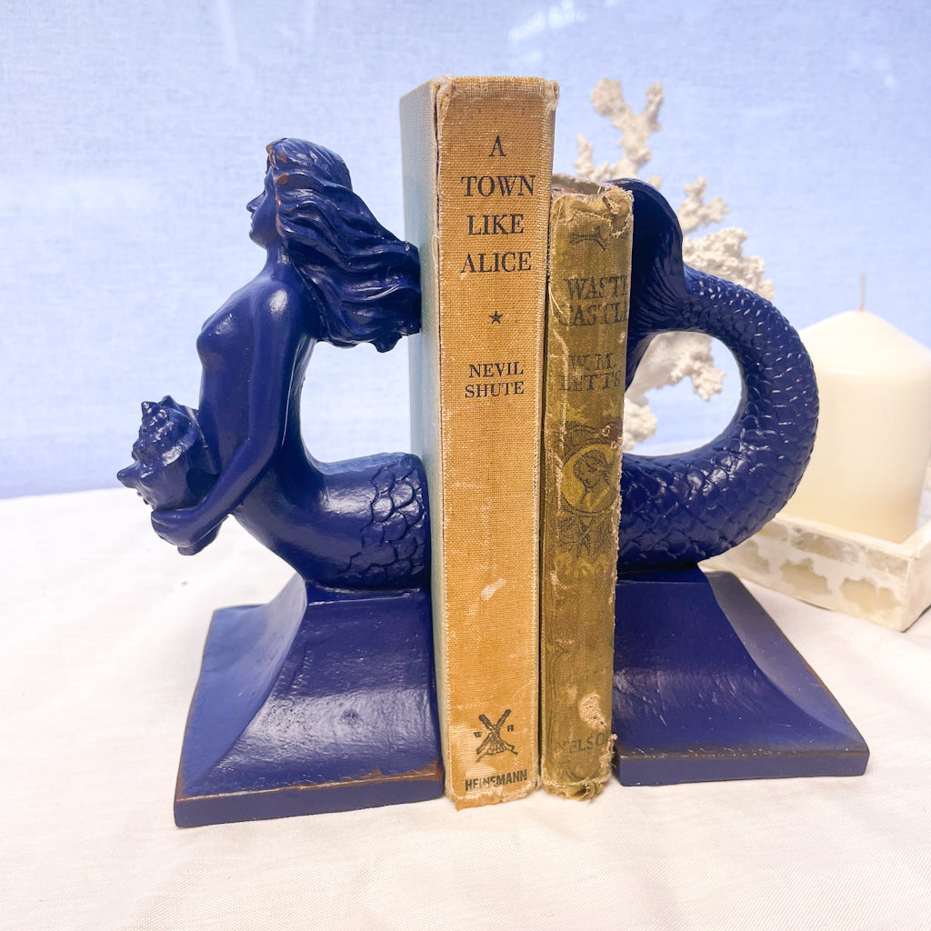 Mermaid bookend pair