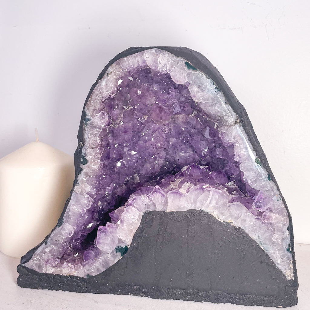 Amethyst A grade crystal geode cave cathedral 4.5kg