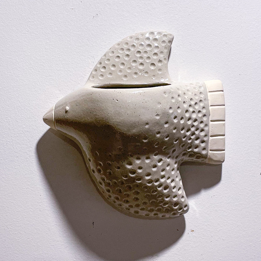Wall hung ceramic flying bird planter pot