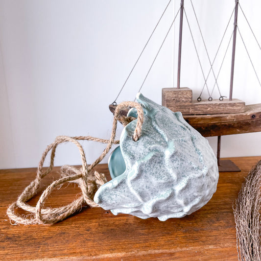 Blue ocean cabbage leaf hanging planter pot