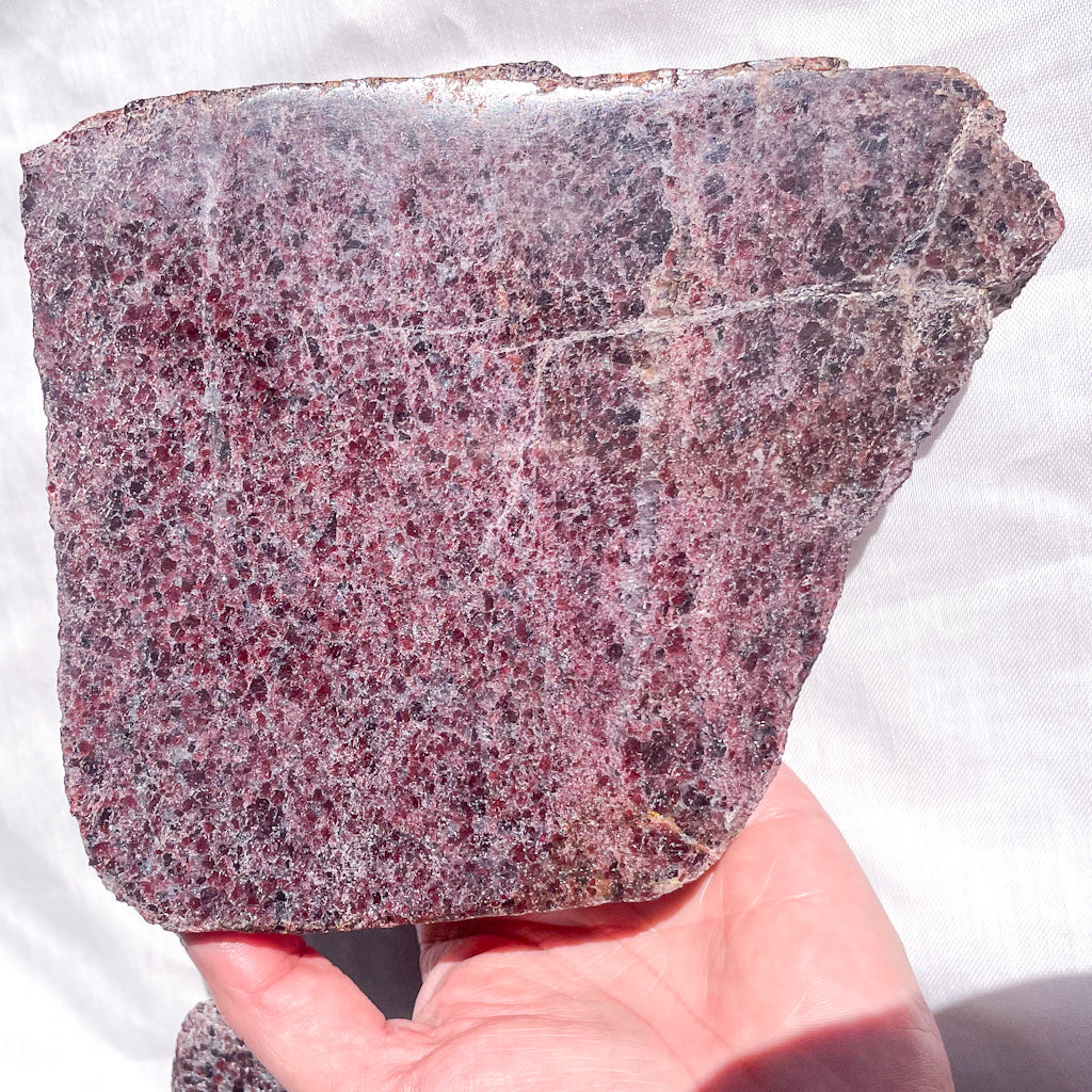 Garnet crystal polished thick slab / bookend XL-XXL