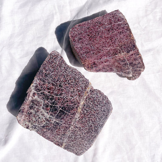 Garnet crystal polished thick slab / bookend XL-XXL