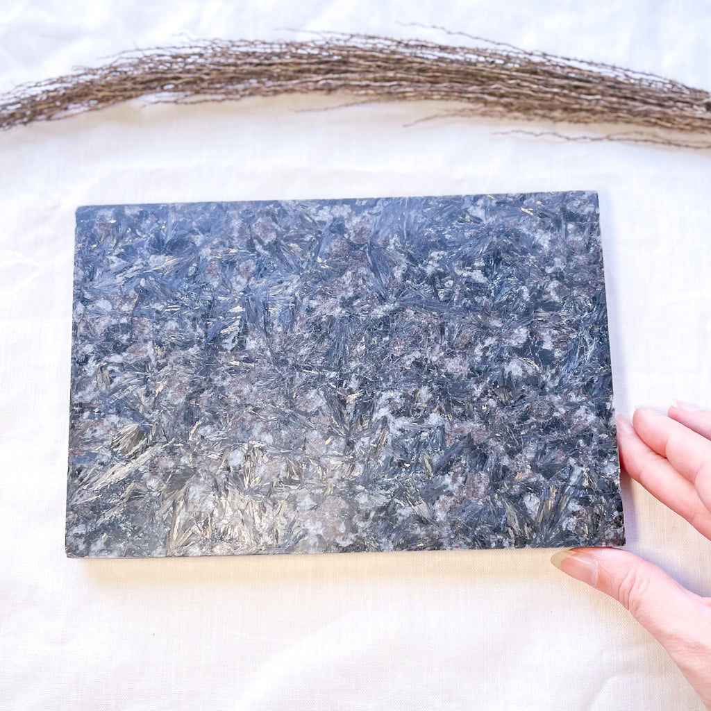 Arfvedsonite Firework crystal slab