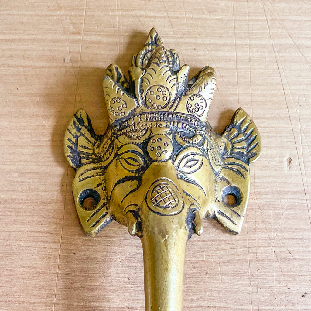 Brass handmade Indian Ganesha door handle