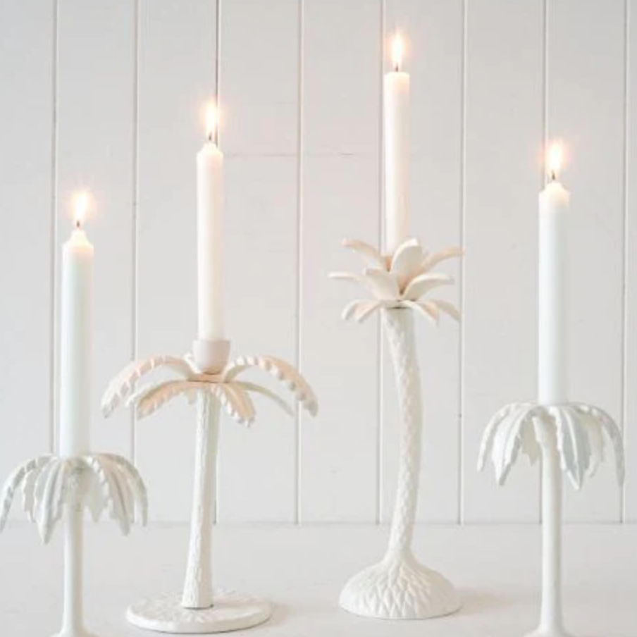 Palm tree tall stick candle holder