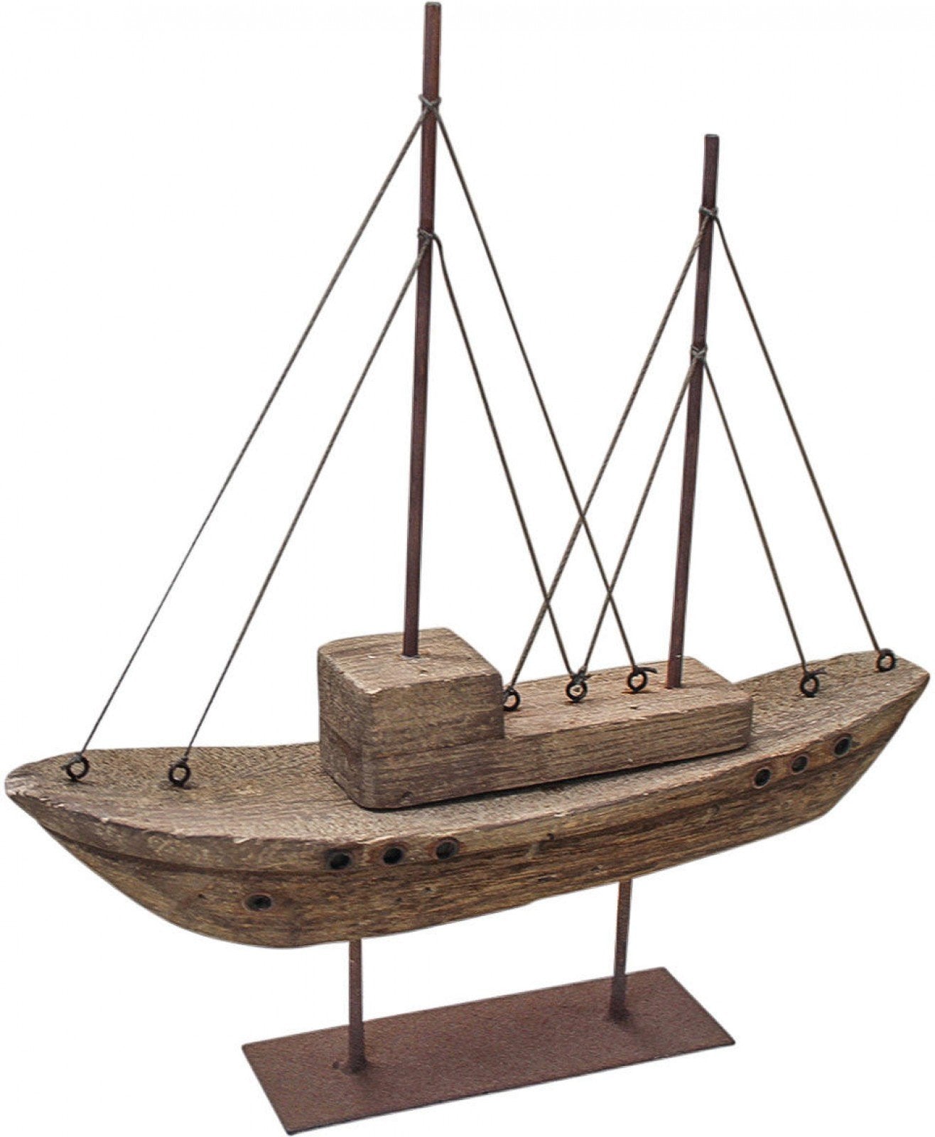 Antique Sailing ketch boat statue