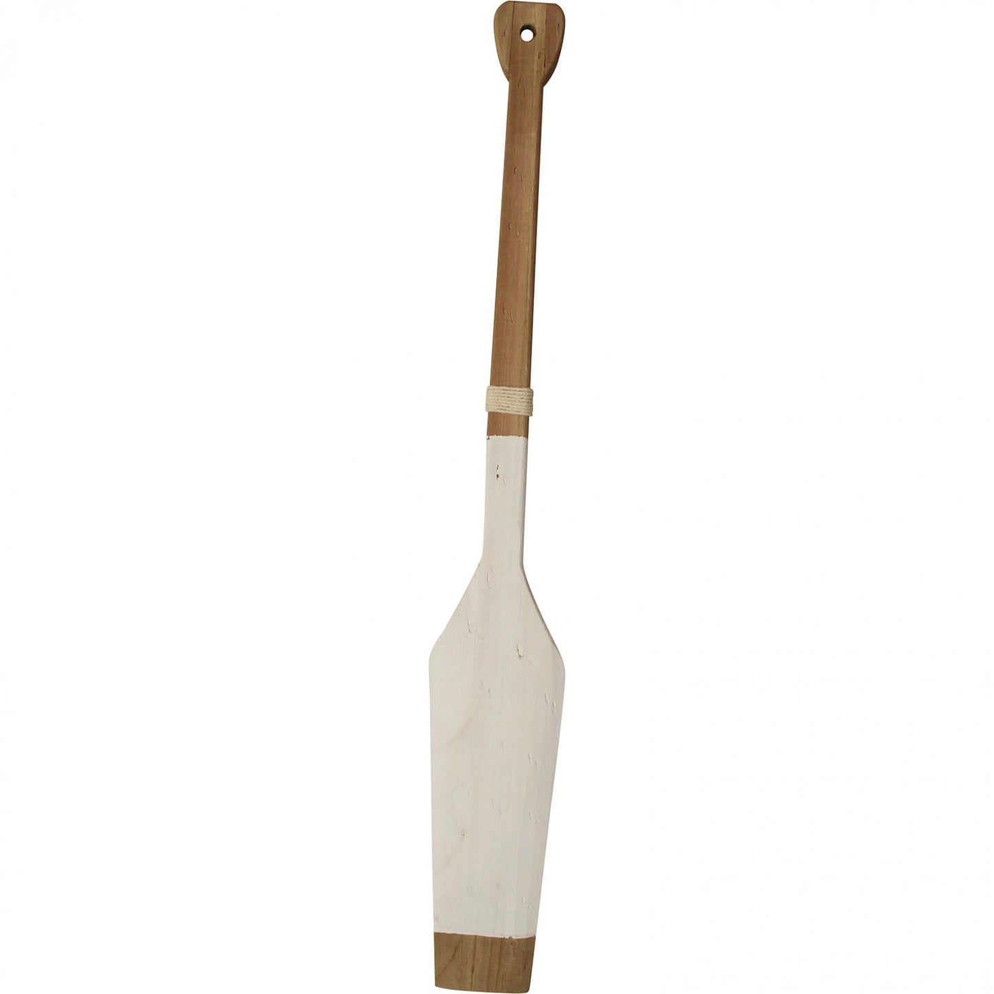 Sailing whitewashed boat oar wall decor