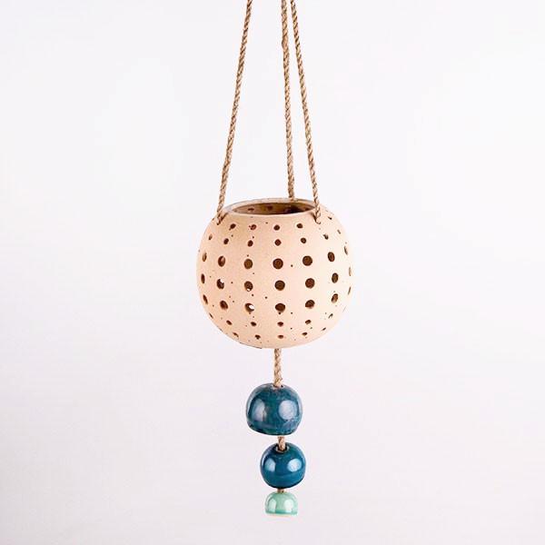 Sand and sea hanging candle holder pot