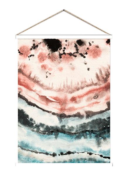 Dreaming pink + blue canvas scroll
