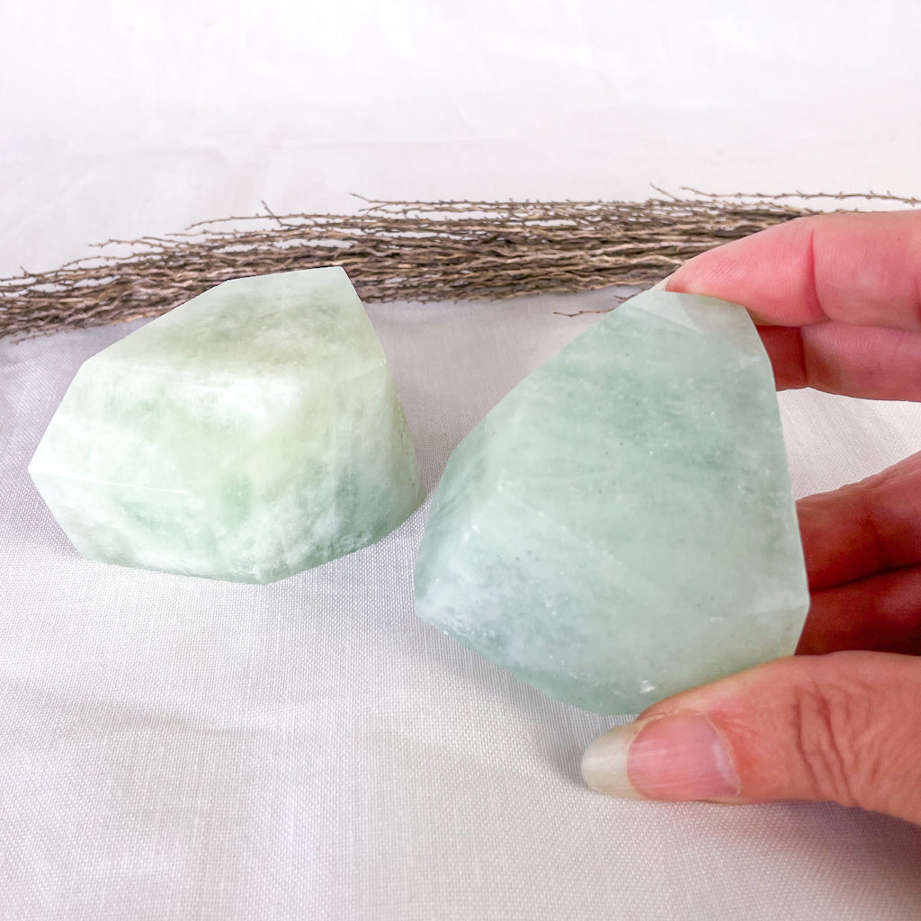 Aquamarine crystal polished shape