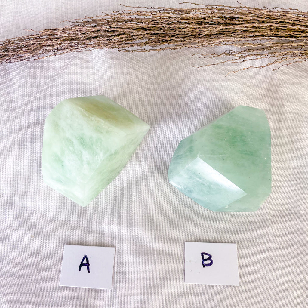 Aquamarine crystal polished shape
