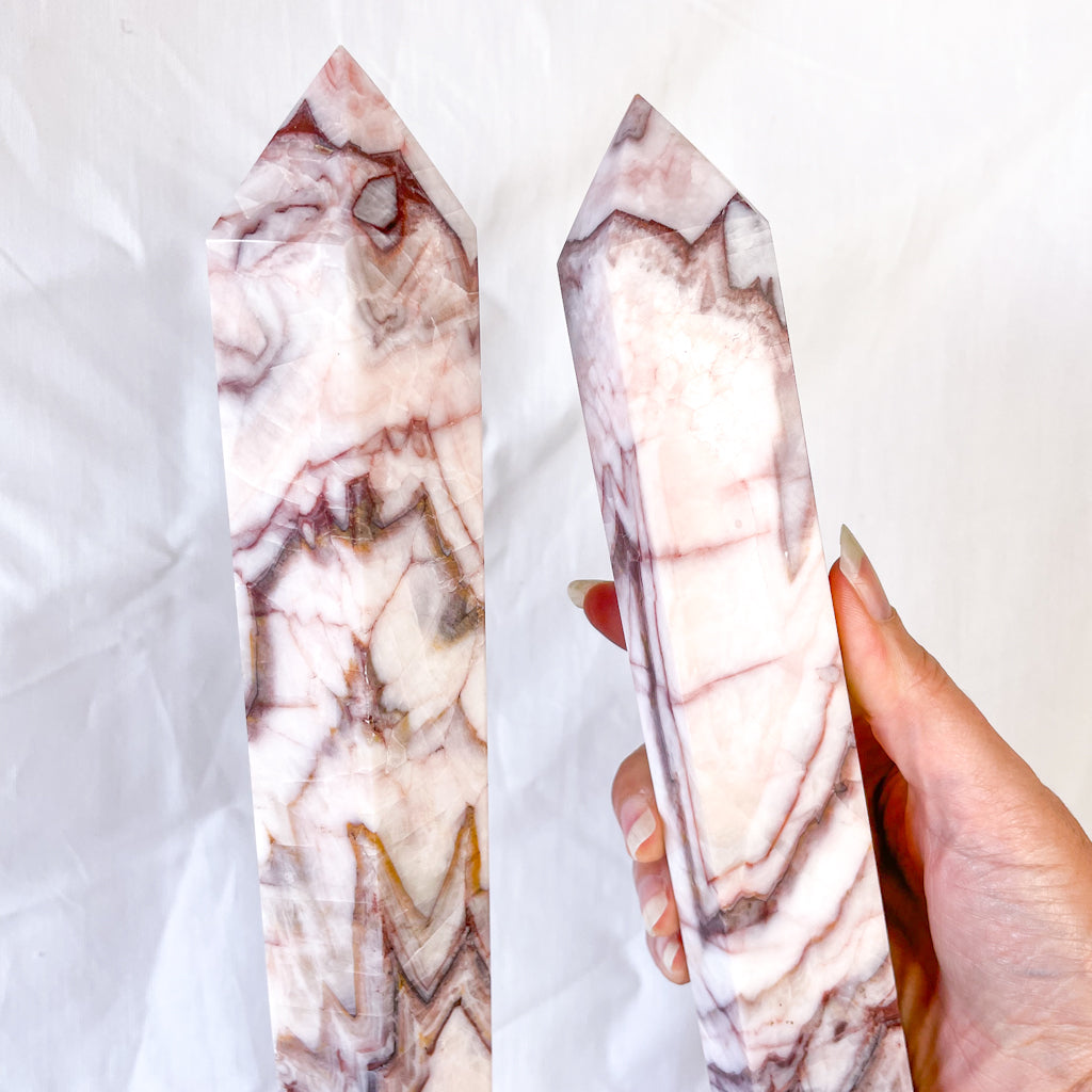Dali jasper crystal point generator tower XXL 40cm