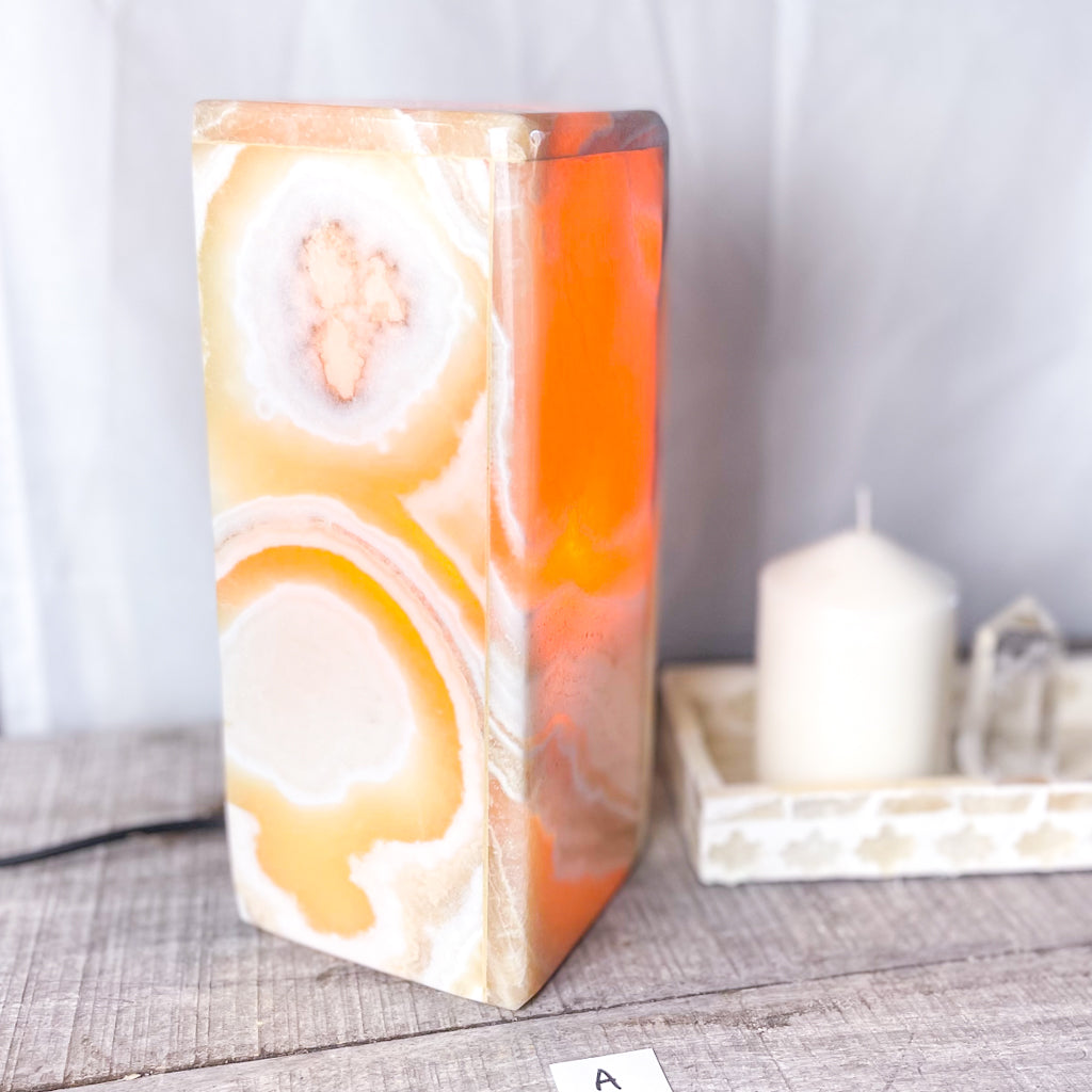 Onyx crystal lamp light