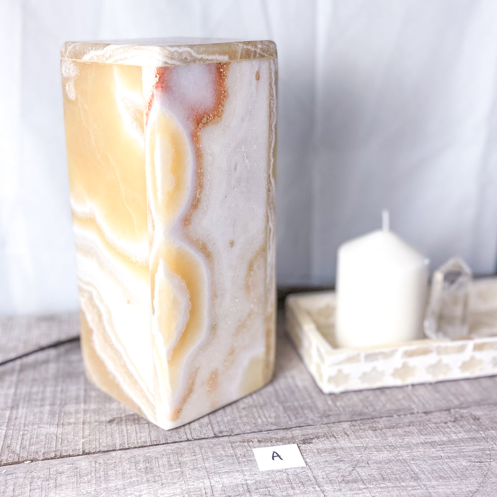 Onyx crystal lamp light