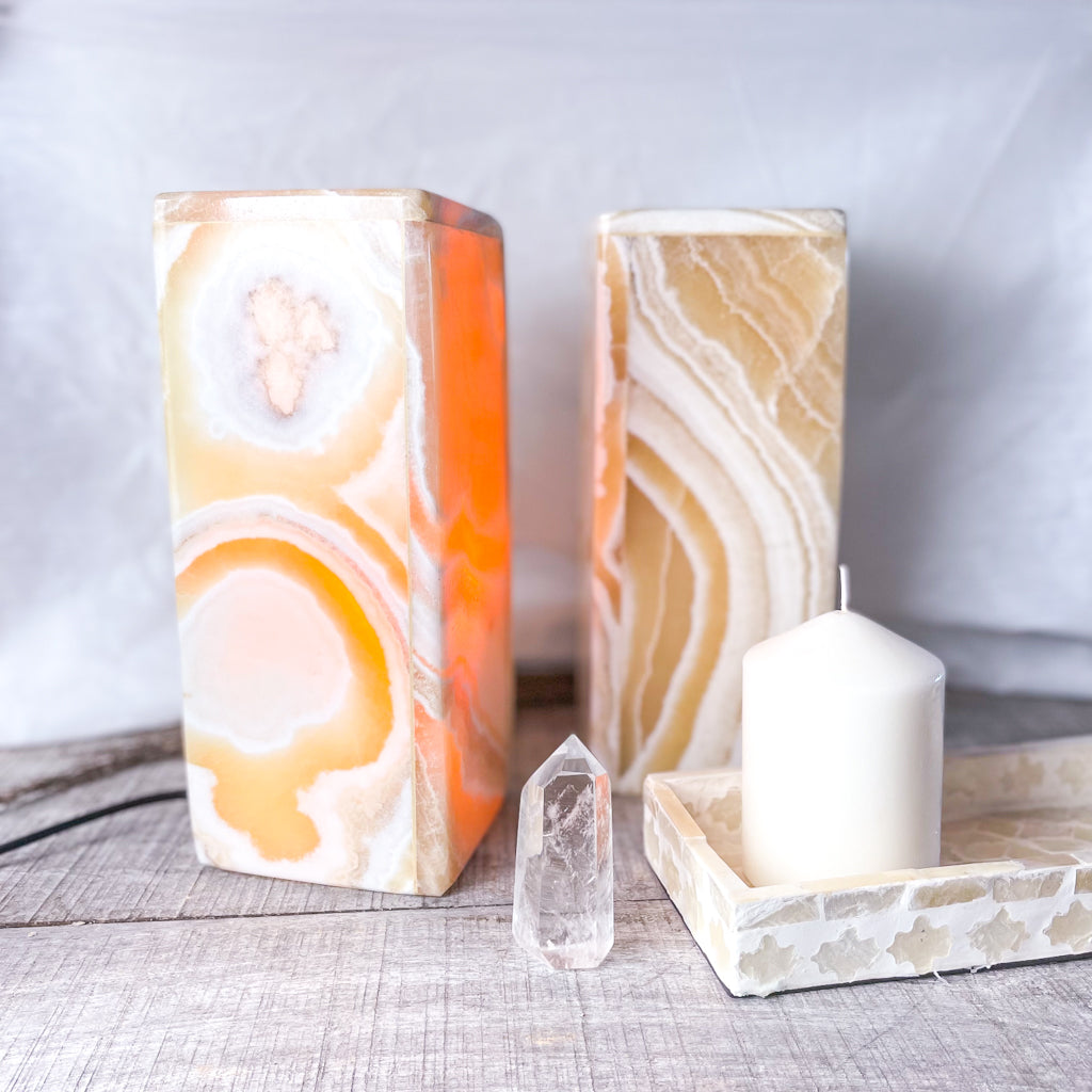 Onyx crystal lamp light