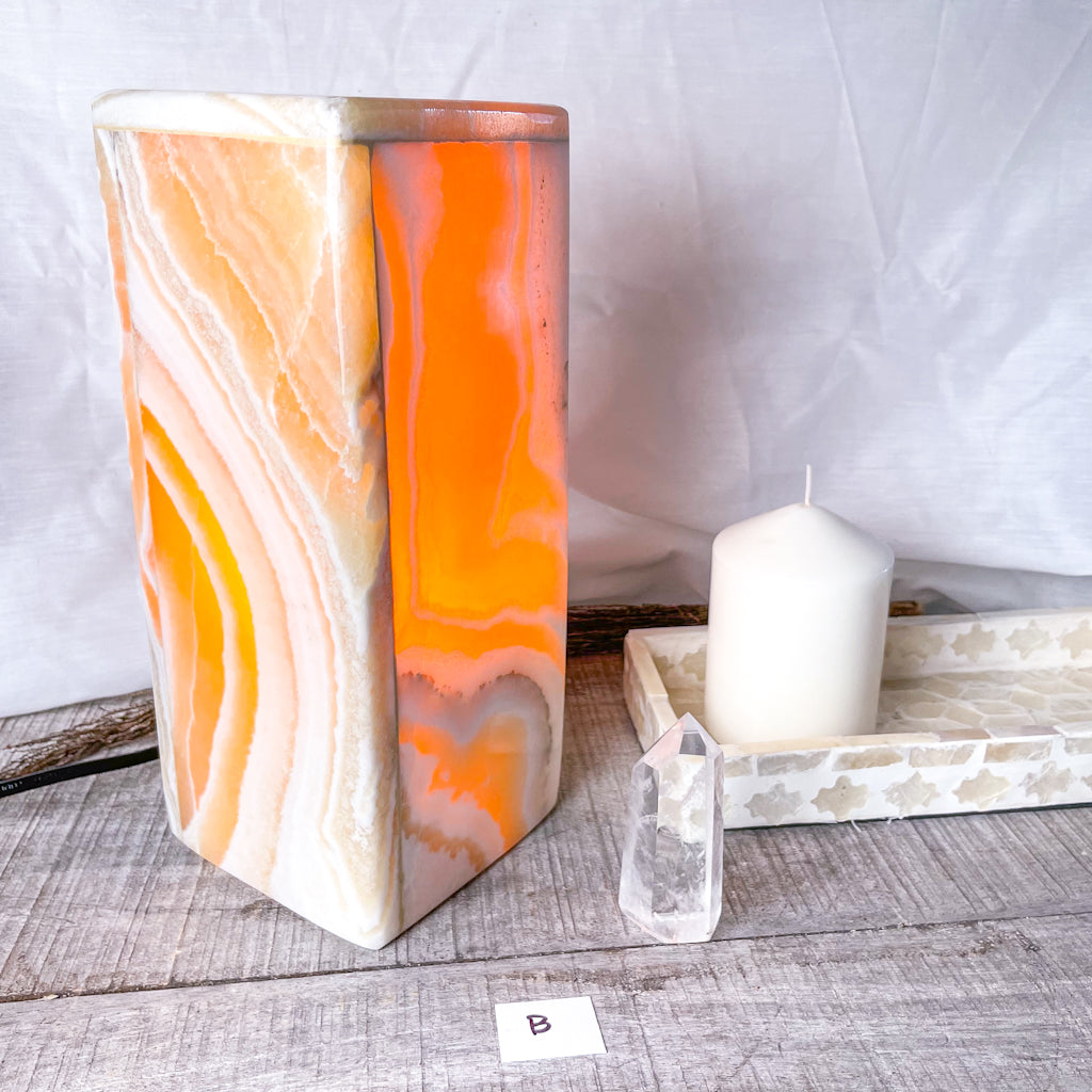 Onyx crystal lamp light