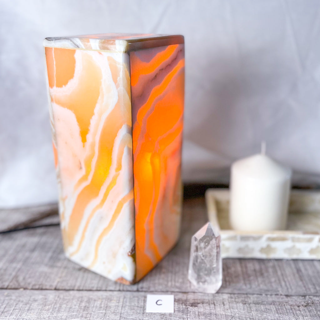 Onyx crystal lamp light