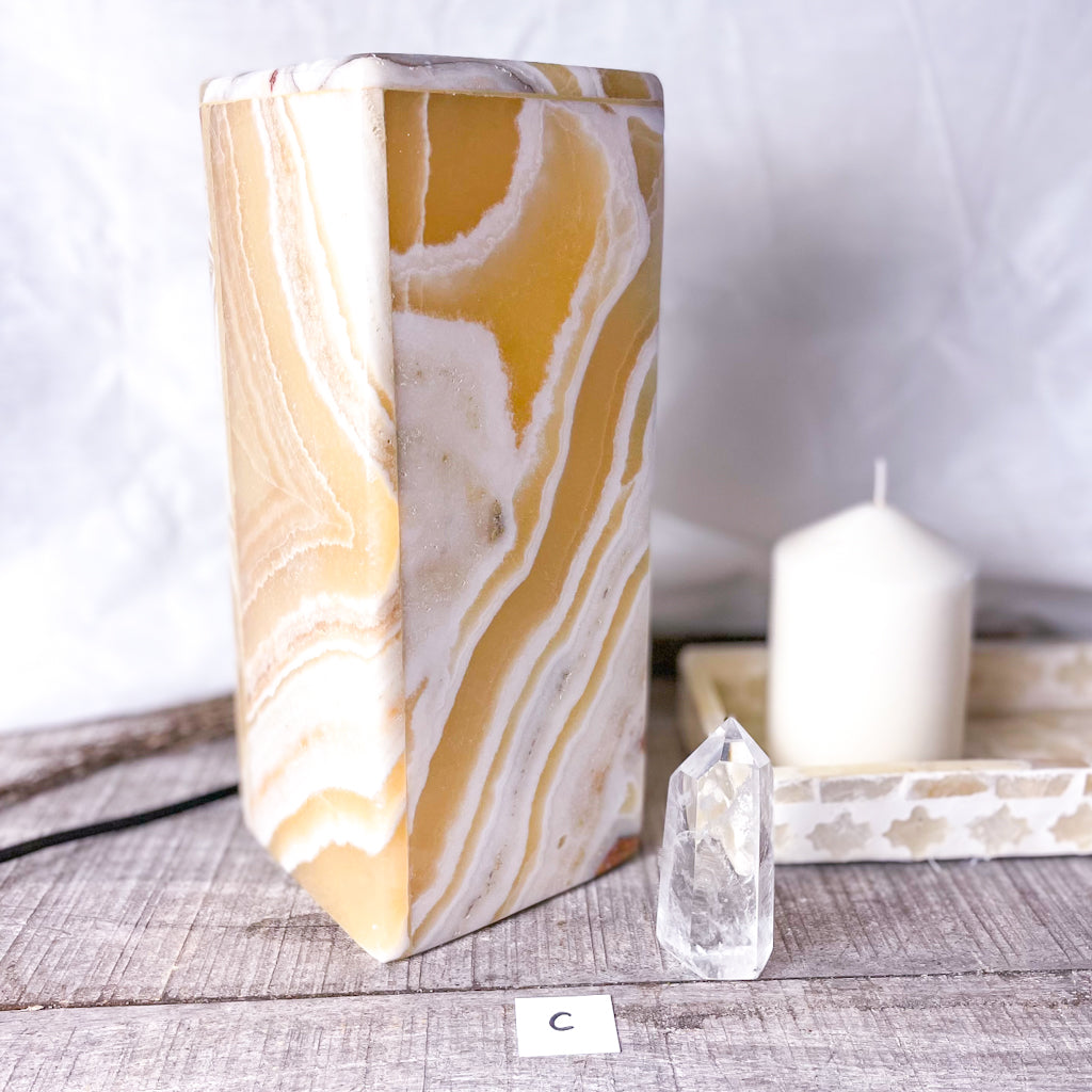 Onyx crystal lamp light