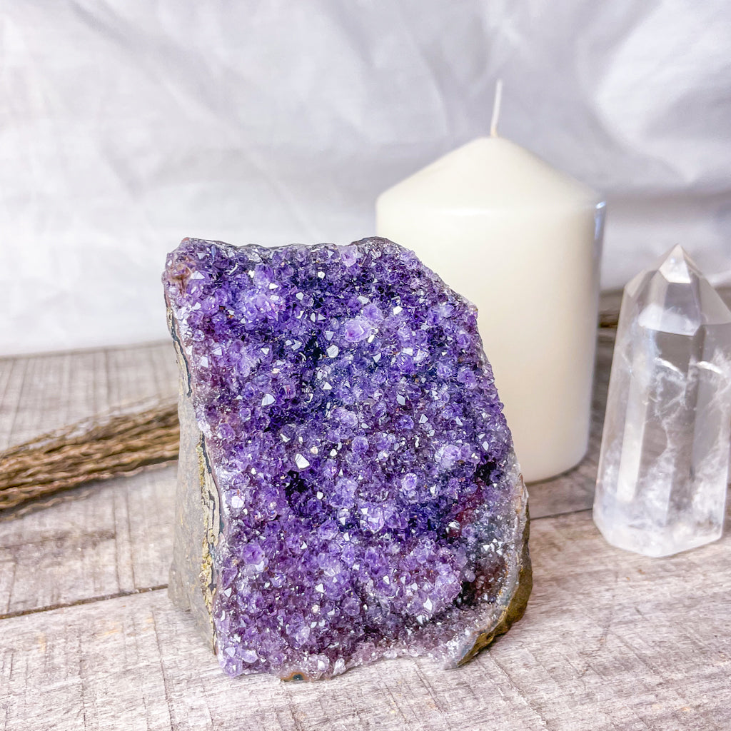 Amethyst crystal cluster 415g