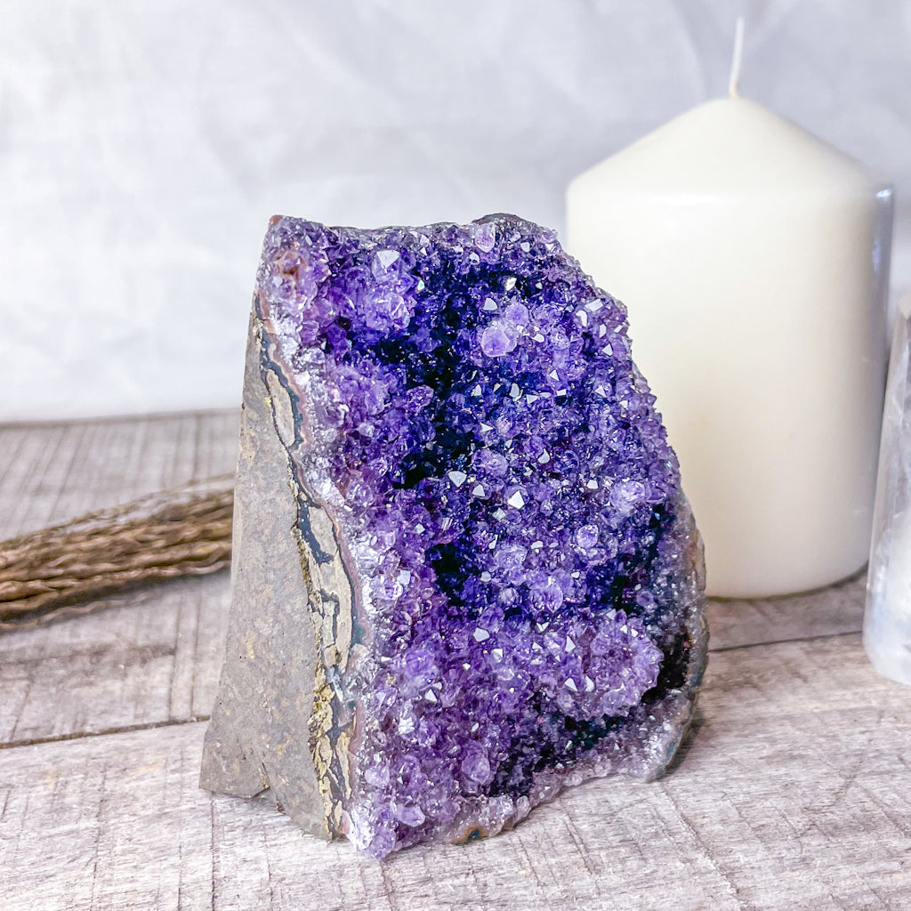 Amethyst crystal cluster 415g
