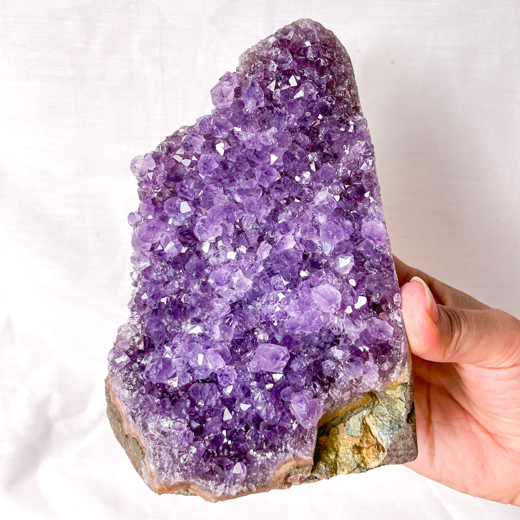 Amethyst crystal cut base cluster 1kg