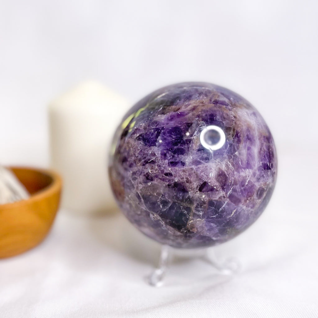 Amethyst A grade crystal sphere XL 1kg