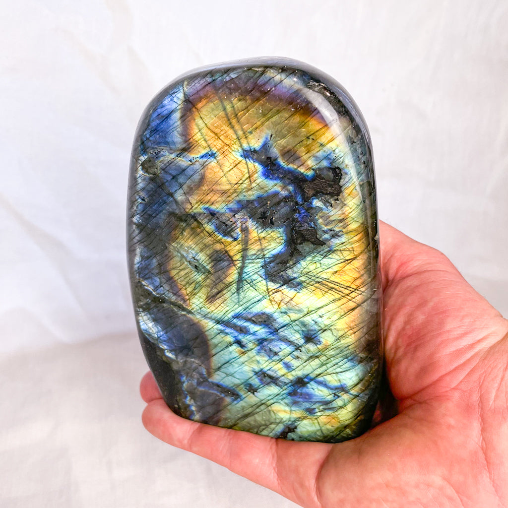 Labradorite crystal freeform bookend 1.3kg