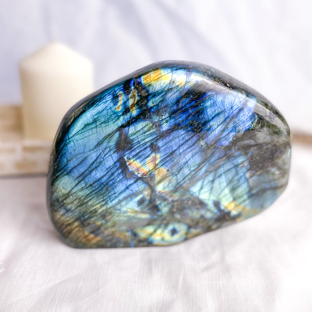 Labradorite crystal freeform slab 2kg