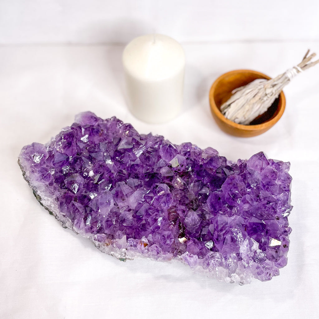Amethyst A grade crystal cluster XL
