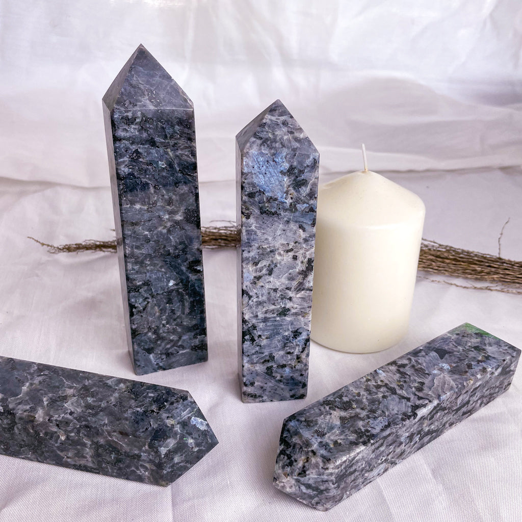 Larvikite crystal tower L-XL