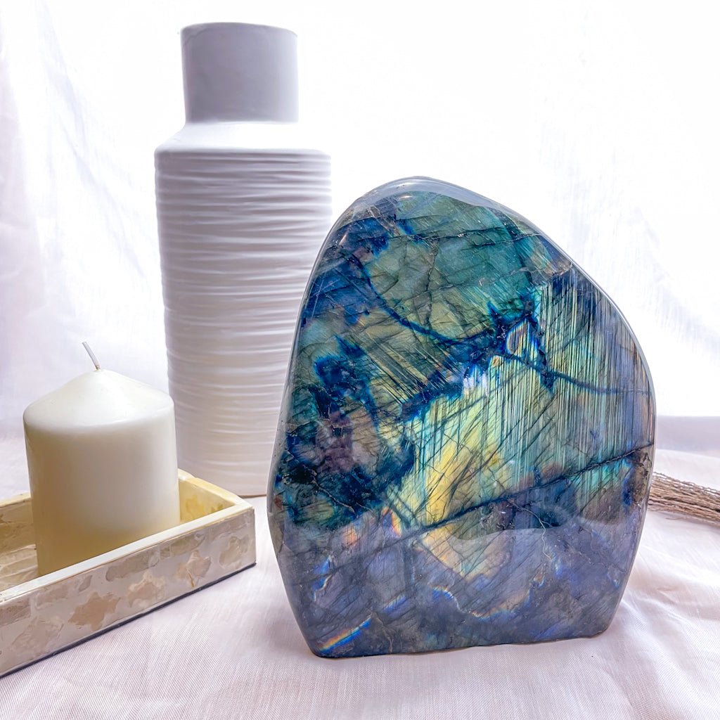 Labradorite crystal freeform bookend 4kg