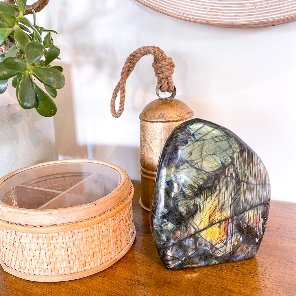 Labradorite crystal freeform bookend 4kg