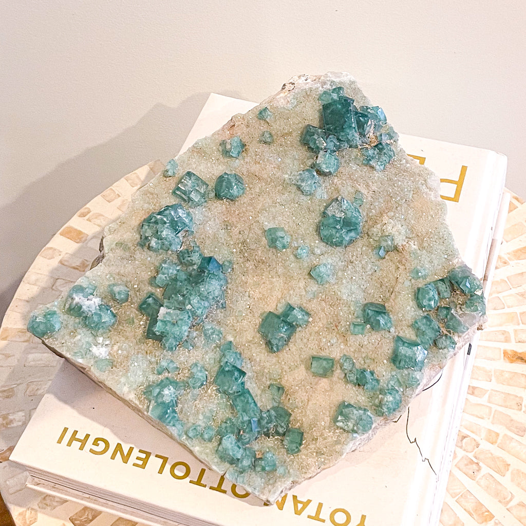 Fluorite cubic emerald green crystal cluster 3.3kg