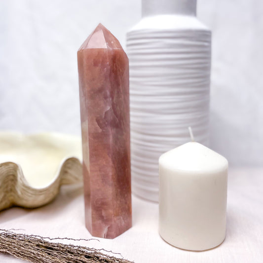Pink Aventurine crystal generator point tower XL